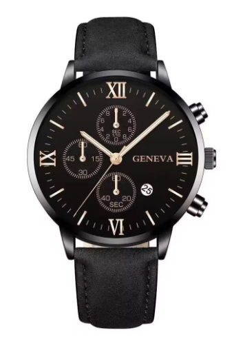 GENEVA Men's Chronograph Watch - Black