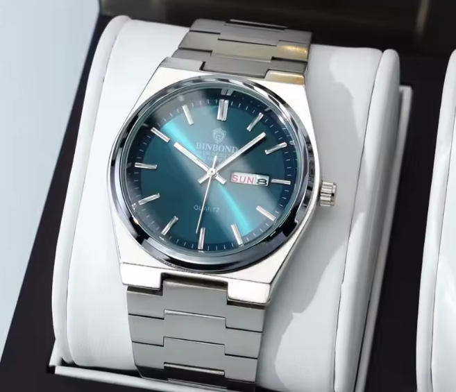 BINBOND Men's Business Watch - Turquoise Dial