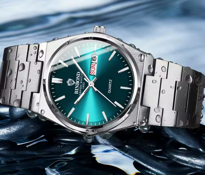 BINBOND Men's Business Watch - Turquoise Dial