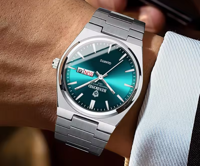 BINBOND Men's Business Watch - Turquoise Dial