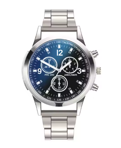 Luxury Quartz Watch - Blue Dial