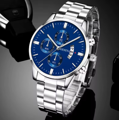 GENEVA Men's Chronograph Watch - Blue Dial